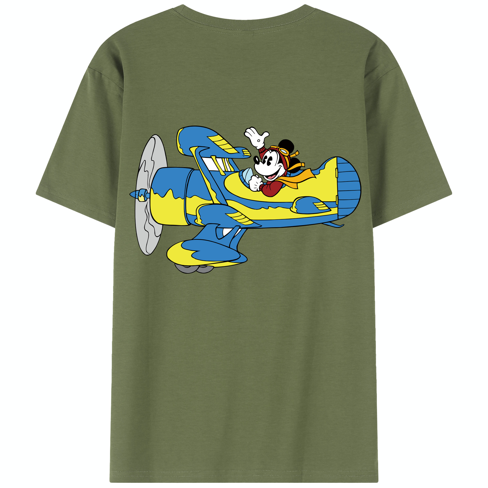 （画像用） ミッキーマウス Mickey Mouse 綿100％半袖Tシャツ（背面プリント）